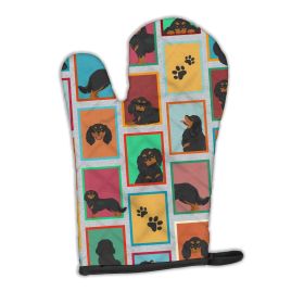 Lots of Black and Tan Cavalier King Charles Spaniel Oven Mitt Heat Resistant Thick Oven Mitt for Hot Pans and Oven, Kitchen Mitt Protect Hands