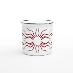 Enamel Mug Sunburst Lightweight Durable by HadiArts (Color: B2B- 10 Pieces)